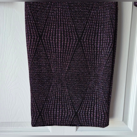 Fashion Nova Glittering Purple Long Sleeve Dress. Like New. - Picture 13 of 15